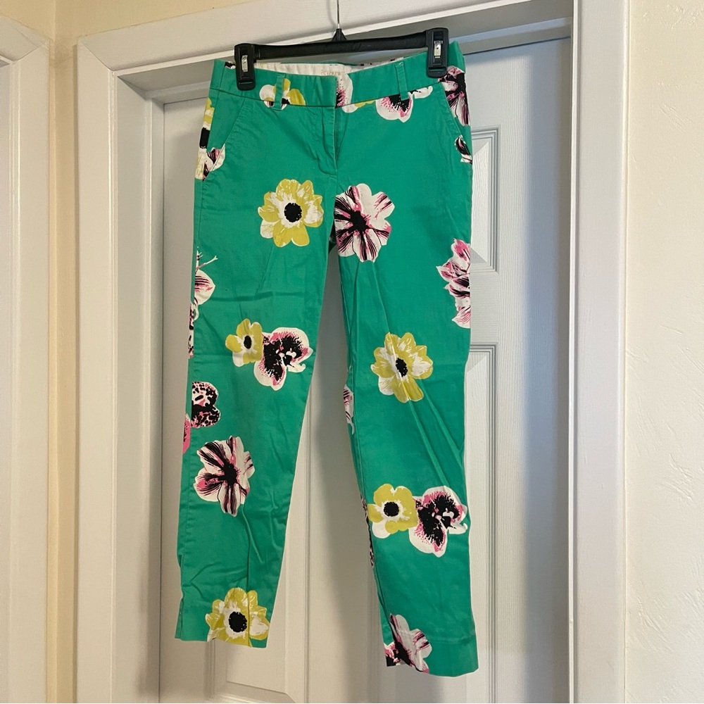 JCrew Floral Capris Size 0